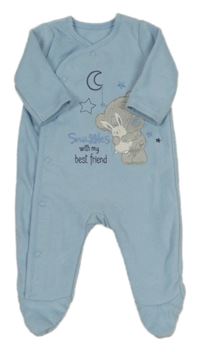 Světlemodrý fleecový overal s medvídkem - Me to you 