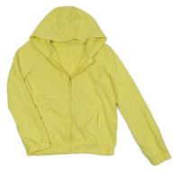 Žlutá propínací mikina s kapucí 