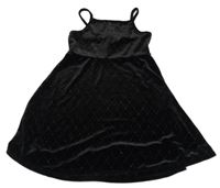 Černé kárované třpytivé šaty Primark