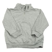 Šedá melírovaná mikina H&M