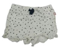 Bílé bavlněné kraťasy se srdíčky 