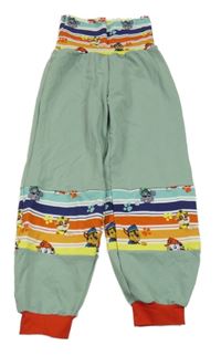 Zelenošedo-barevné tepláky - Tlapková patrola