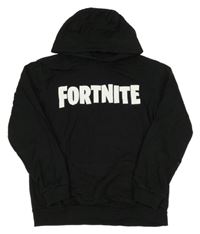Černá mikina s kapucí - Fortnite 