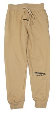 Béžové tepláky s nápisem 