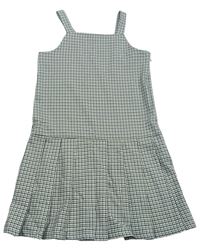 Bílo-černo-zelené kostkované šaty Primark