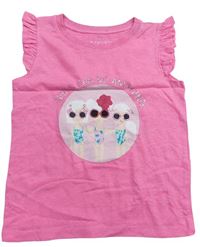 Neonově růžové tričko s holčičkami E-vie 