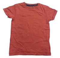 Oranžovo-šedé melírované tričko Next 
