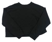 Černá crop mikina New Look