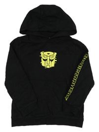 Černá mikina Transformers s kapucí 