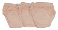 3x - Broskvové plenkové kalhotky 