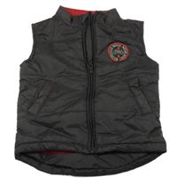 Antracitová šusťáková zateplená vesta s motorkou Impidimpi