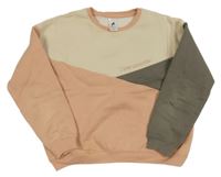 Růžovo-šedo-pudrová mikina s nápisem C&A