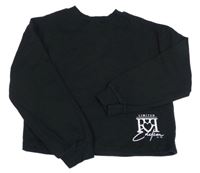 Černá crop mikina s nápisem River Island