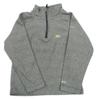 Šedo-bílá pruhovaná funkční fleecová mikina Trespass