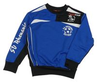 Kobaltově modro-černá fotbalová mikina Foss Four