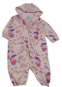 Světlerůžová šusťáková jarní kombinéza s Pepinou a kapucí George 