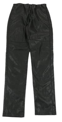 Černé koženkové tregíny H&M