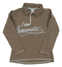 Hnědé jezdecké polo triko Fouganza