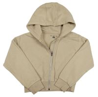 Béžová propínací crop mikina s kapucí F&F