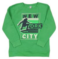 Zelená mikina se skateboardistou Yigga