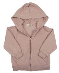 Světlerůžová propínací mikina s kapucí H&M