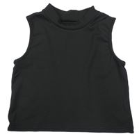 Černý žebrovaný crop top Shein 
