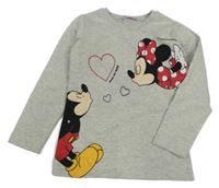 Šedá melírovaná mikina s Minnií Love