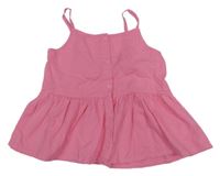 Růžový krepový halenkový propínací top H&M