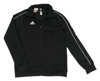 Černá propínací sportovní mikina s logem Adidas