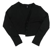 Černý propínací crop svetr New Look