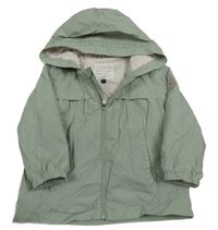 Světleolivová šusťáková jarní bunda s kapucí C&A