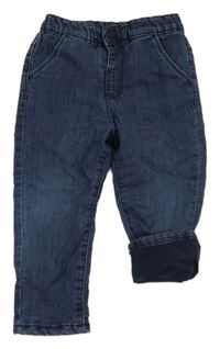 Modré podšité rifle s nášivkou ORCHESTRA