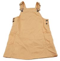 Světleoranžové cargo riflové šaty Topolino