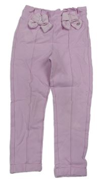 Světlerůžové paper bag teplákové kalhoty s mašlemi Original Marines