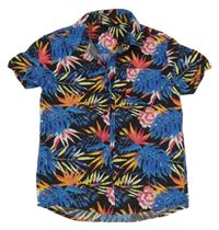 Černá košile s listy George