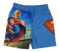 Modré plážové kraťasy se Supermanem 