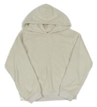 Smetanová plyšová mikina s kapucí H&M