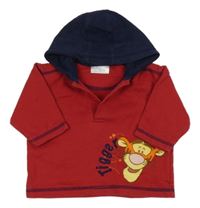 Tmavočervená mikina s Tygrem a kapucí Disney