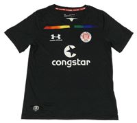 Černé funkční sportovní tričko se znakem UNDER ARMOUR