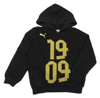 Černá mikina s číslem a logem a kapucí PUMA