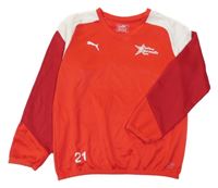 Červeno-bílo-tmavočervená thermo mikina s logem PUMA