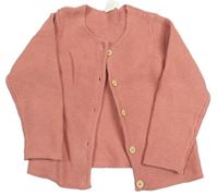 Starorůžový propínací svetr H&M