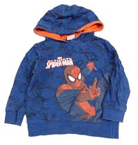 Tmavomodrá mikina se Spidermanem a kapucí Marvel