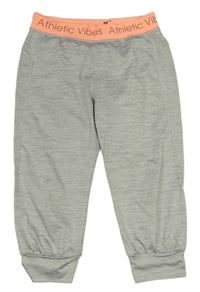 Šedé melírované sportovní capri tepláky H&M