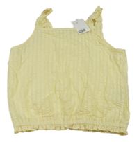 Žlutý pruhovaný crop top H&M