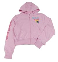Růžová propínací crop mikina se Stitchem a kapucí Primark