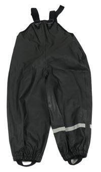 Černé nepromokavé laclové kalhoty H&M