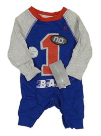 Nové - Safírovo-šedý overal s číslem Early Days