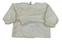 Smetanová zateplená zavinovací mikina s límečkem Prénatal