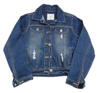 Modrá riflová crop bunda s prošoupáním Next